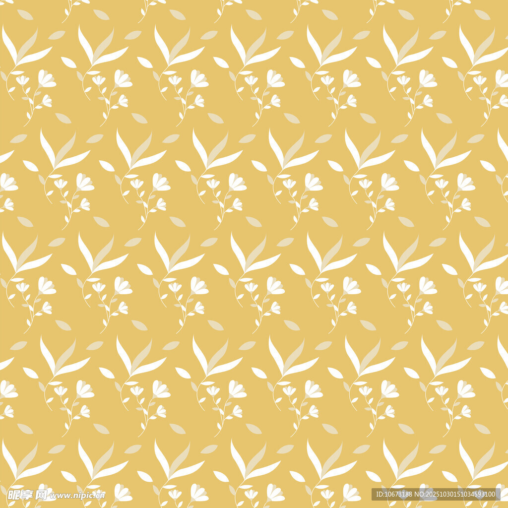 黄色底飞鸟图案纹理