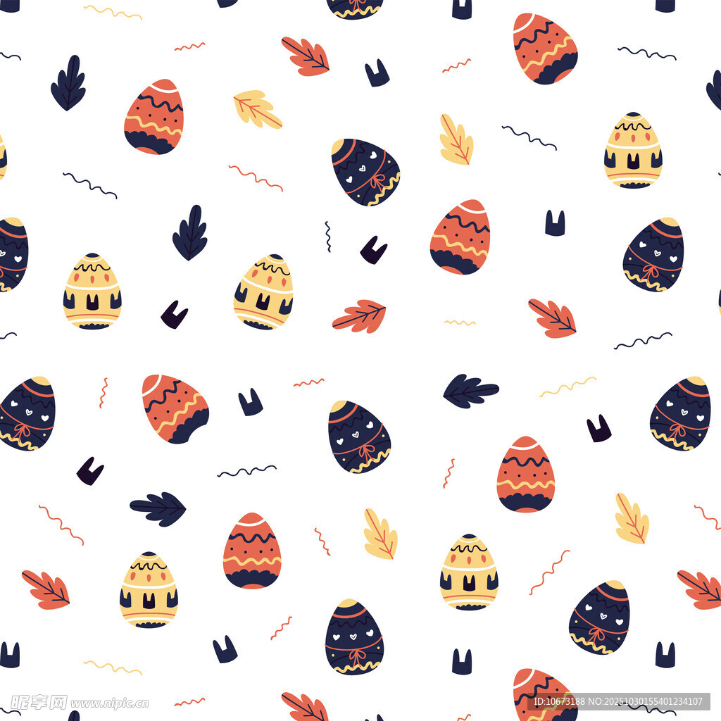 多彩卡通昆虫图案背景