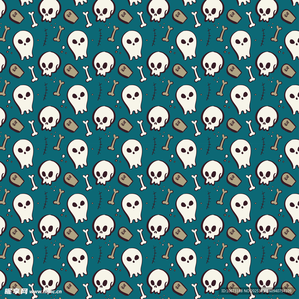 骷髅图案背景 