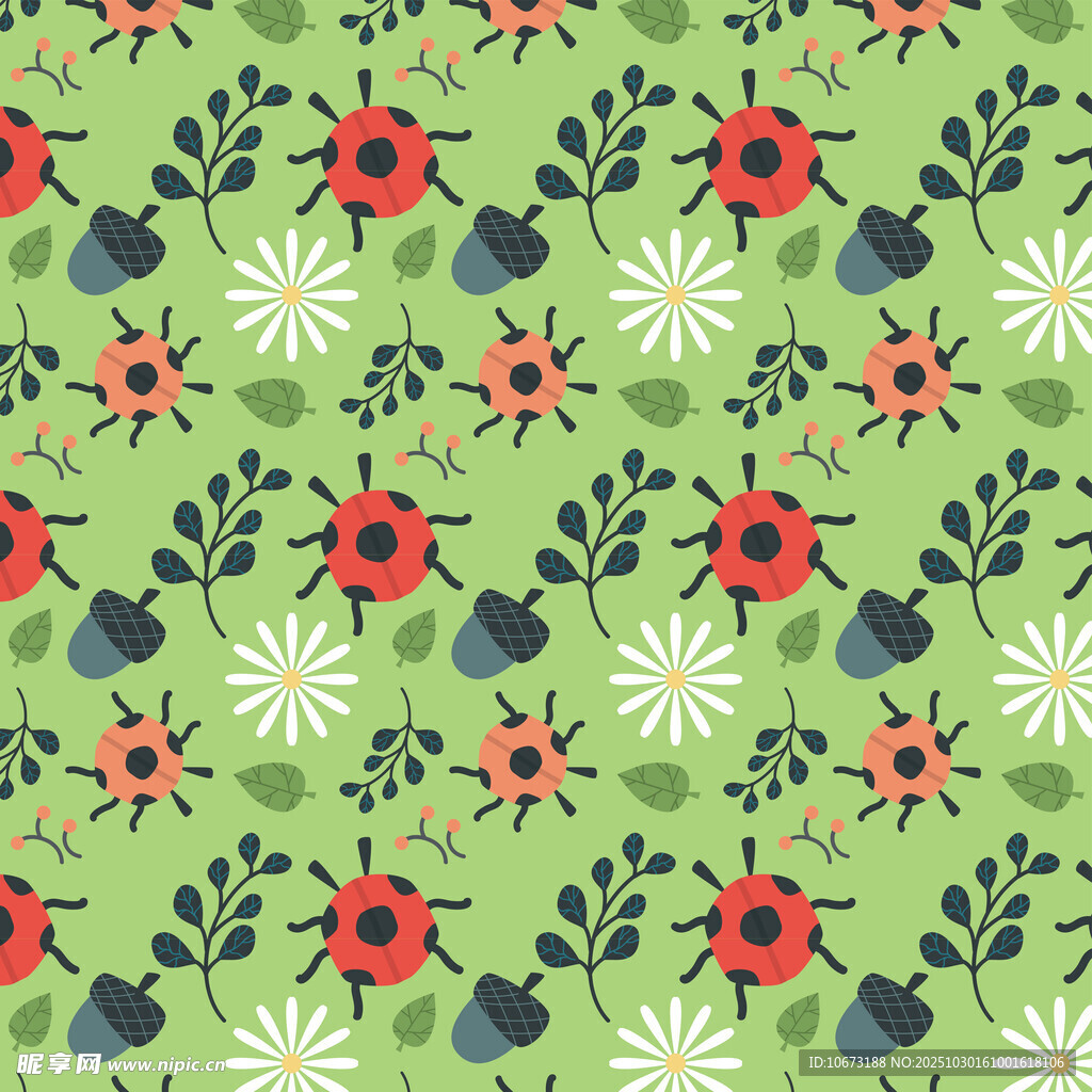 绿色花卉图案背景纹理