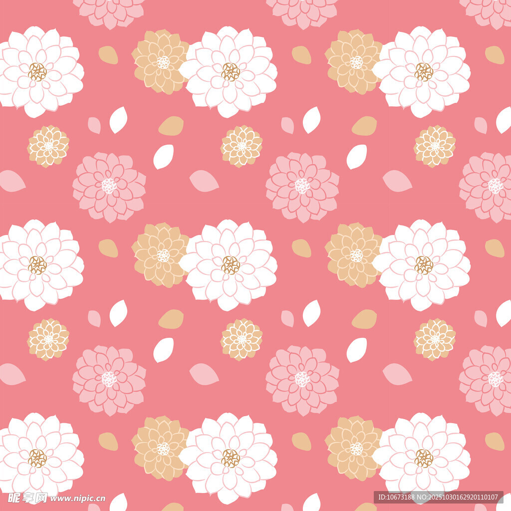 粉色花卉图案背景纹理