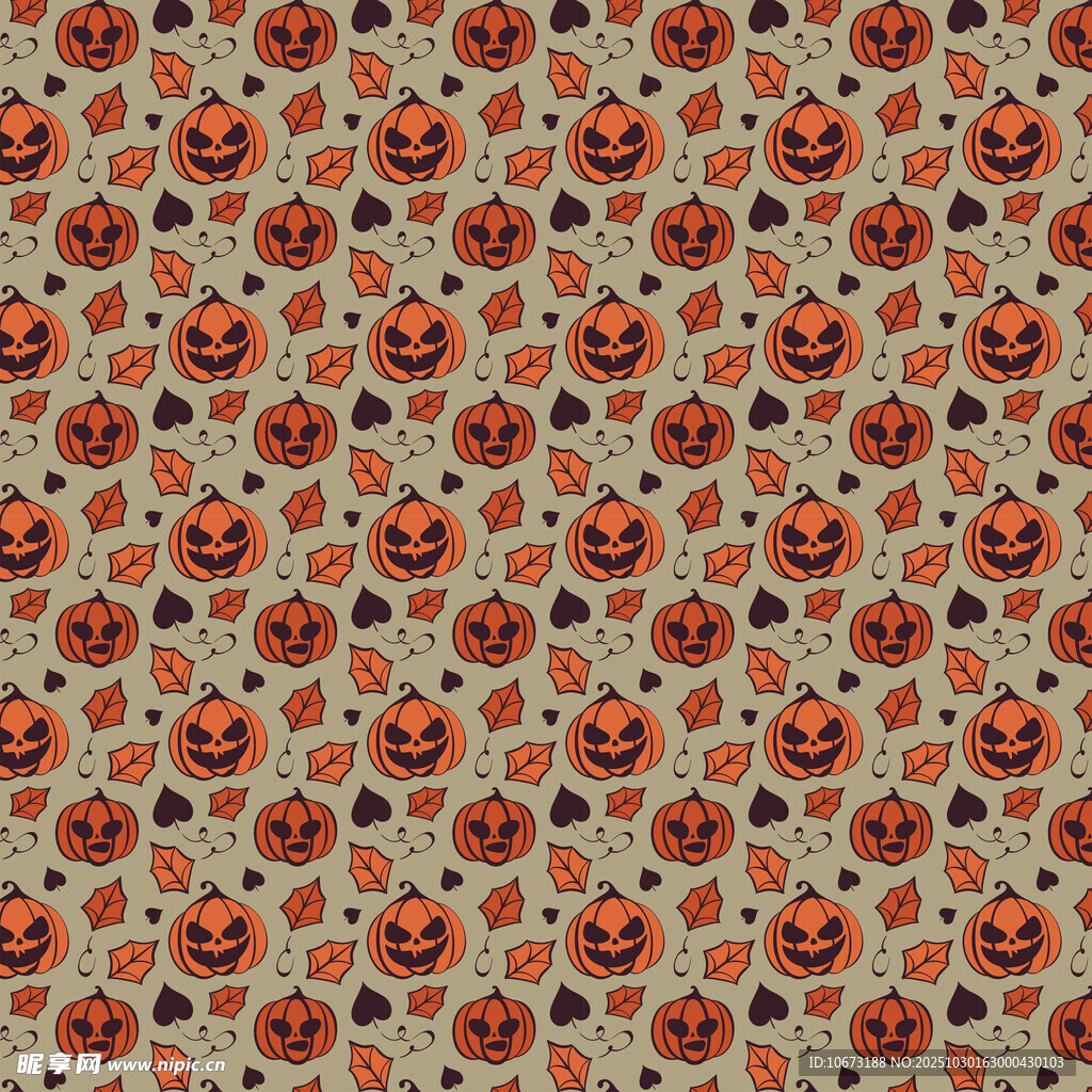 万圣节南瓜图案背景纹理