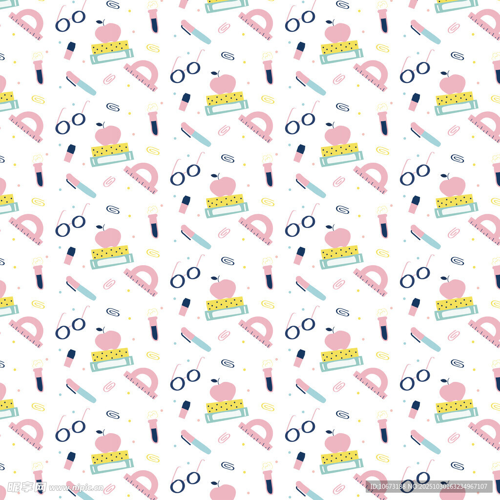 可爱甜点图案无缝背景图