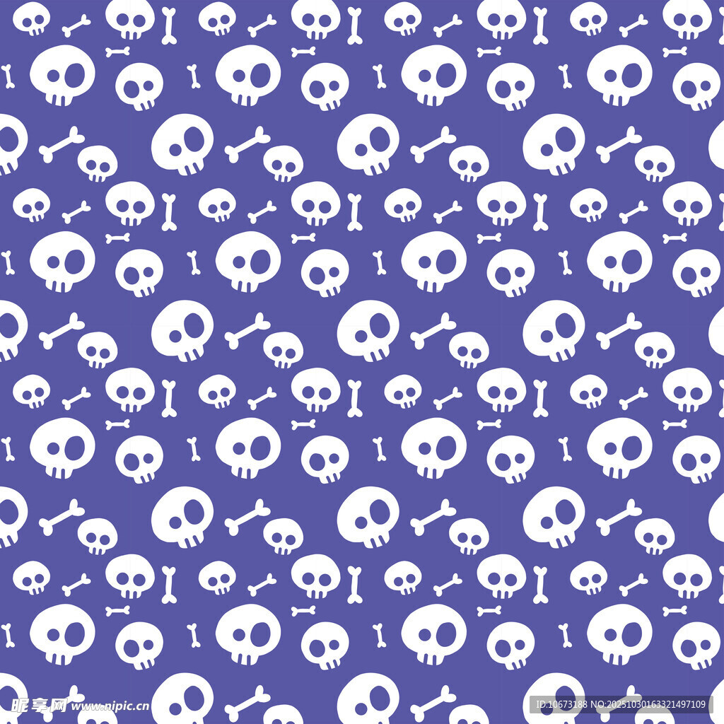 紫色骷髅头图案背景