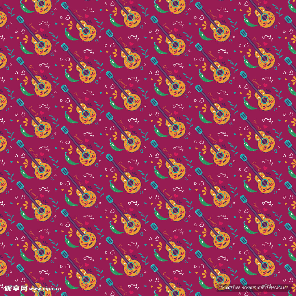 复古风多彩佩斯利花纹图案