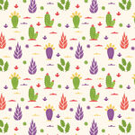 多彩仙人掌图案背景