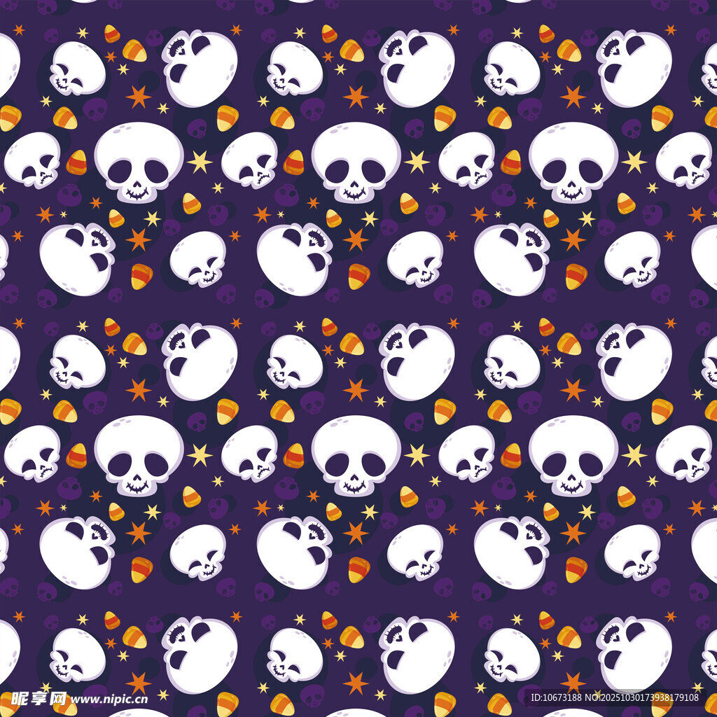万圣节幽灵骷髅图案背景