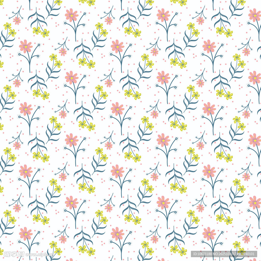 清新花卉图案背景