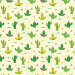 仙人掌图案的清新背景图