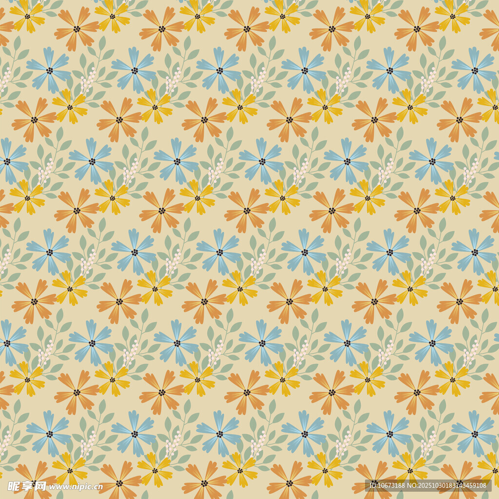 小碎花图案背景纹理