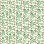 清新花卉图案无缝背景图