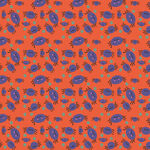 橙底蓝纹图案纹理