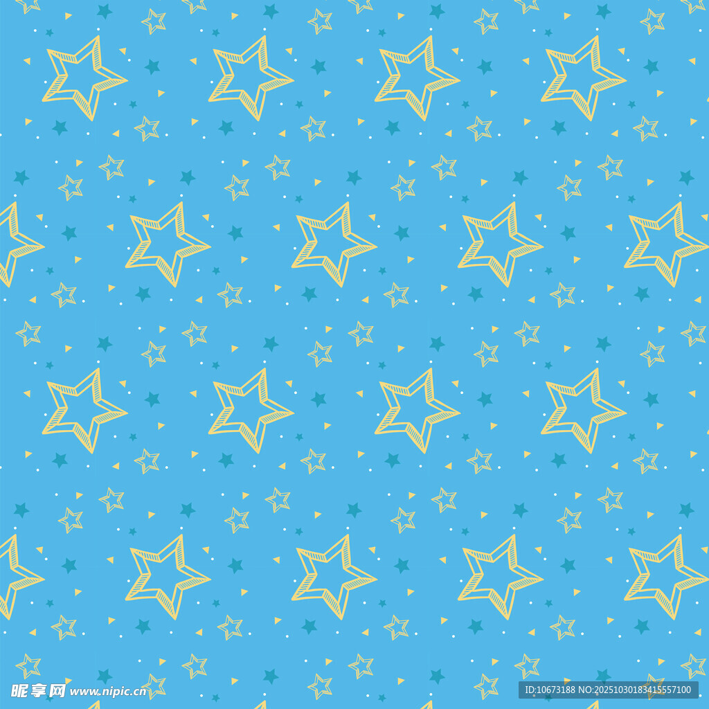蓝色背景星星图案纹理