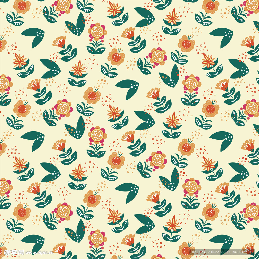 复古花卉图案背景