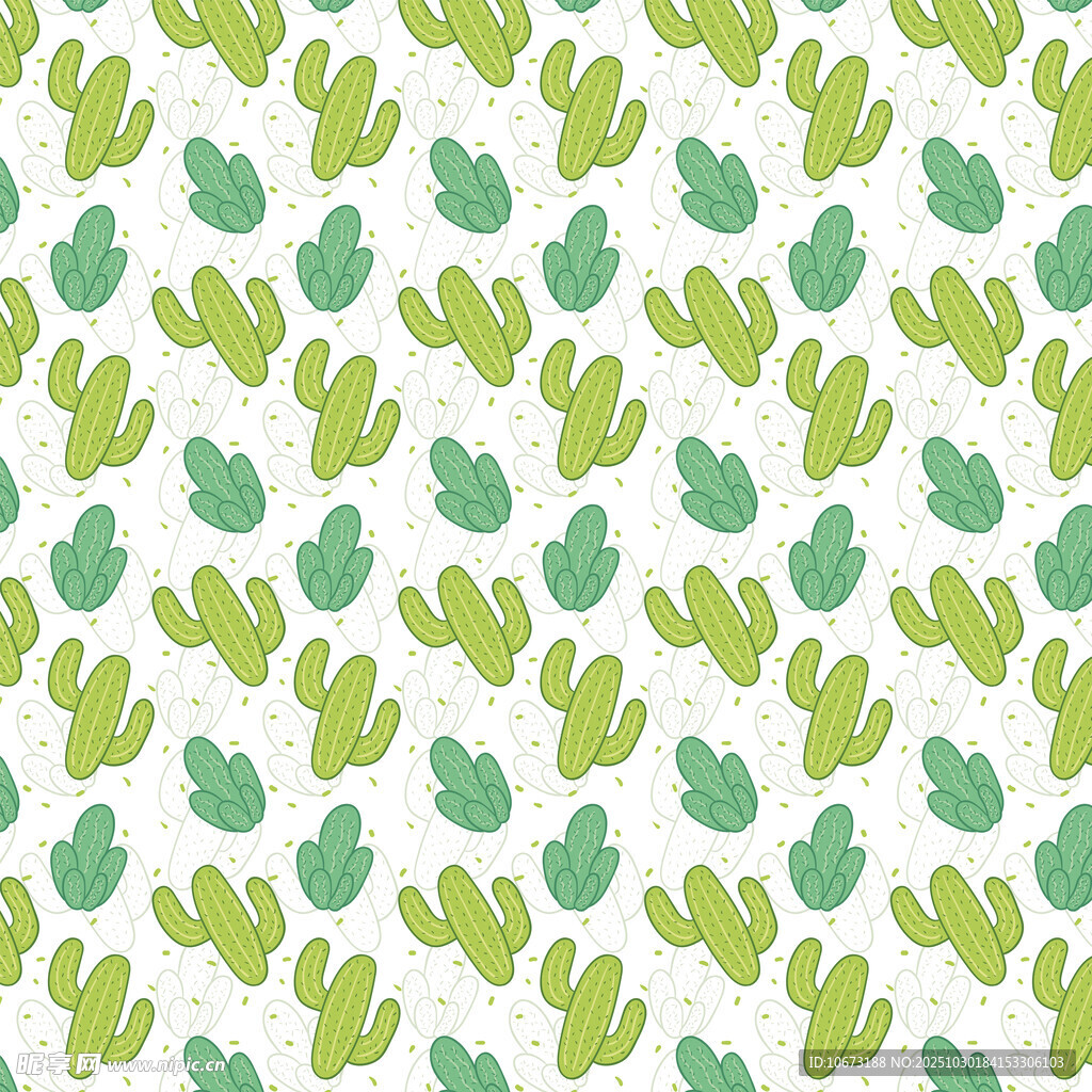 仙人掌图案背景纹理