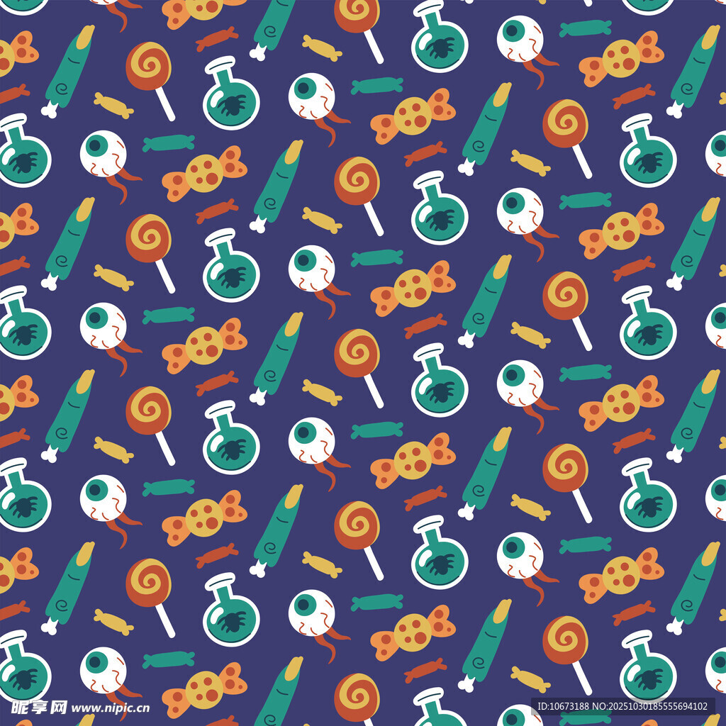 趣味实验室元素无缝图案