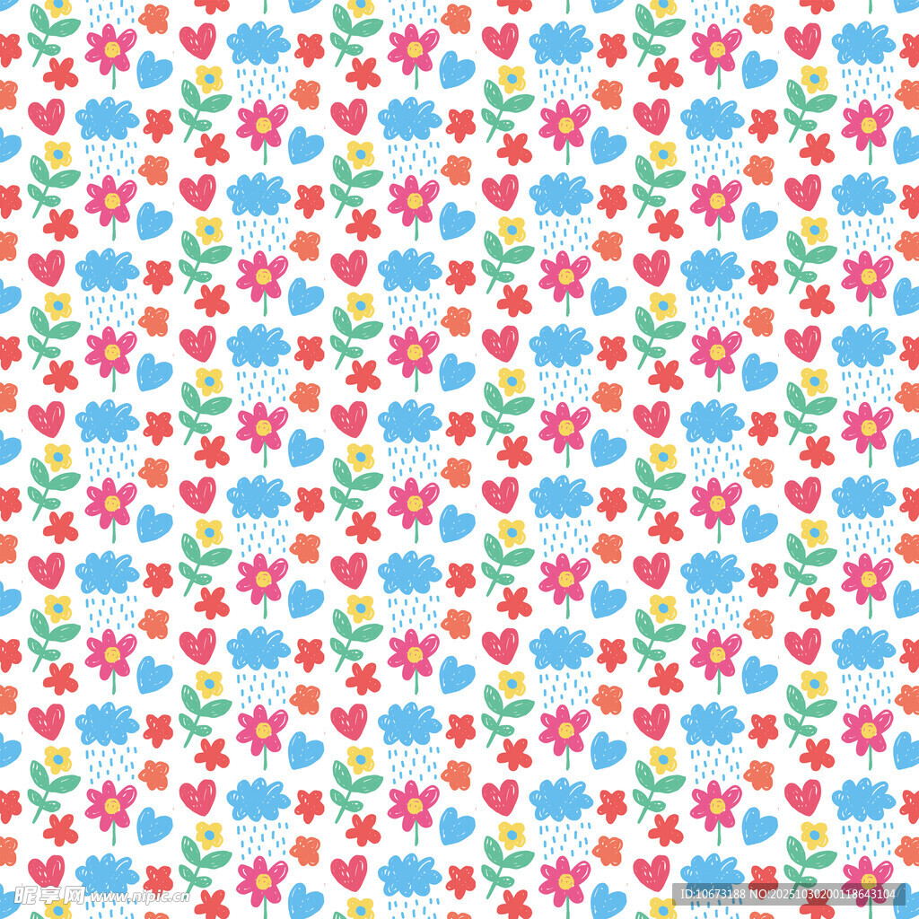 多彩花卉图案背景