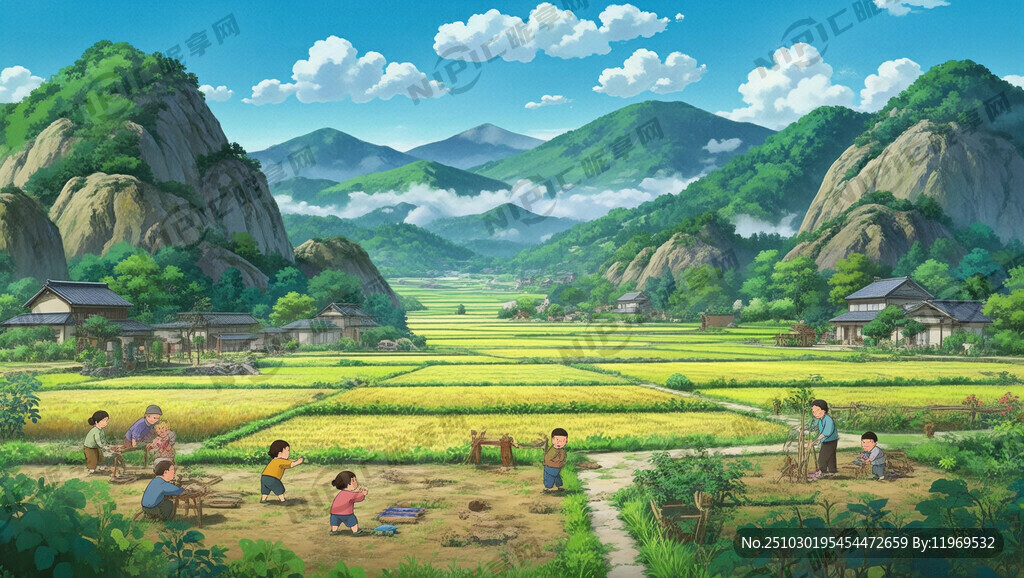 Ai动画富山春居图