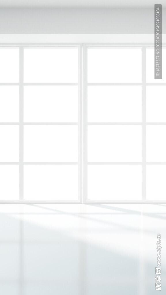 简约明亮的室内白色空间