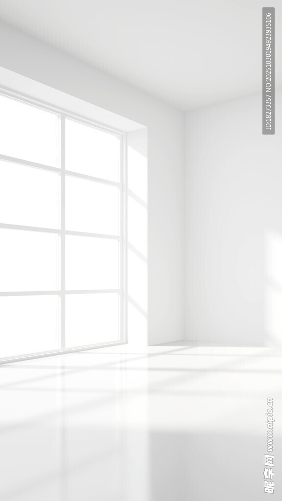 简约明亮的空白室内空间