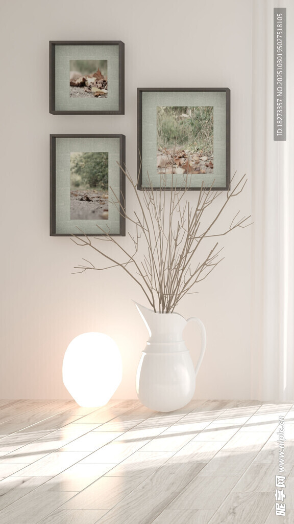 简约室内装饰挂画与摆件