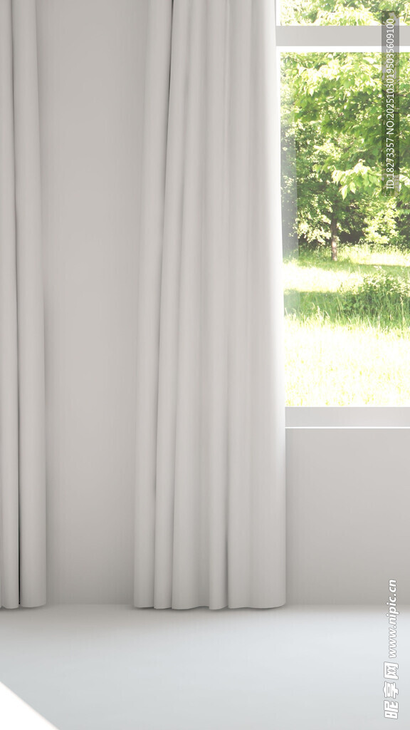 简约白窗帘搭配明亮窗户
