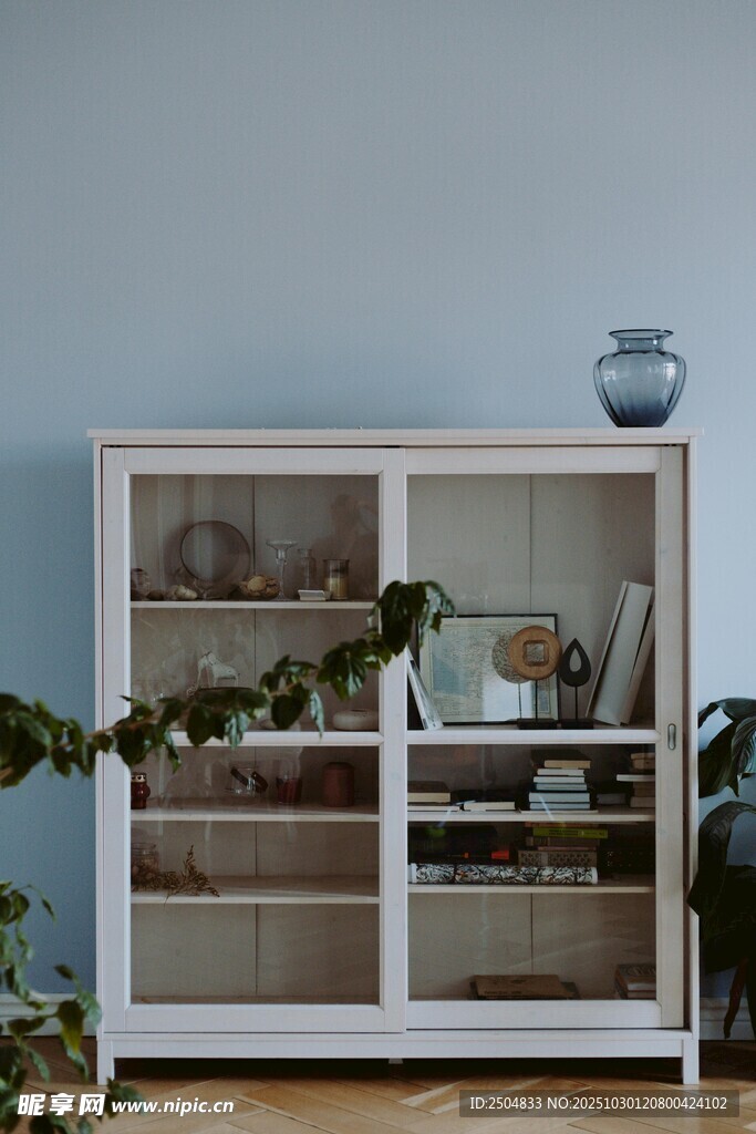 简约玻璃柜  纳绿植摆件