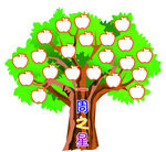 卡通苹果树造型