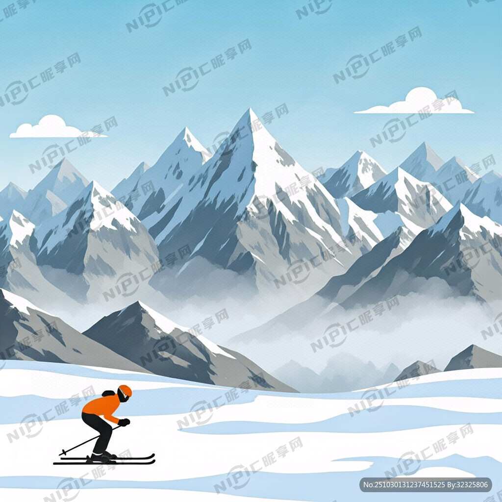 “中国雪都”元素的图案、以突出