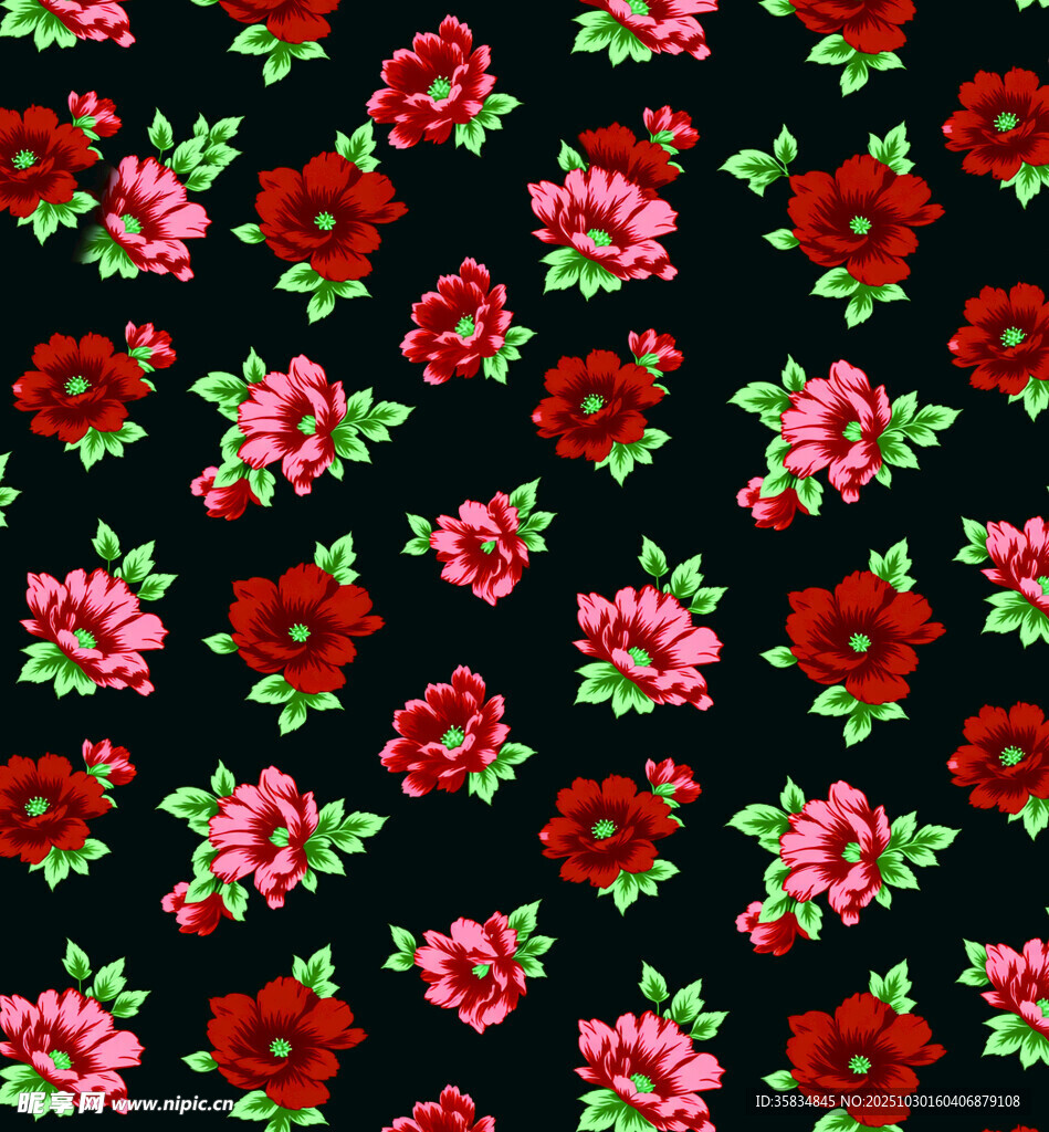 花卉 图案 纹理 红粉花