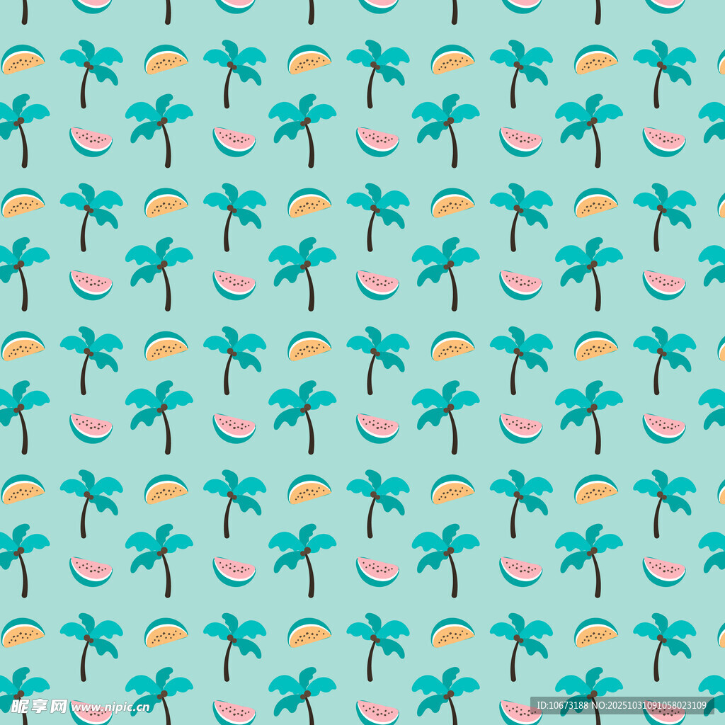热带风情椰树图案背景