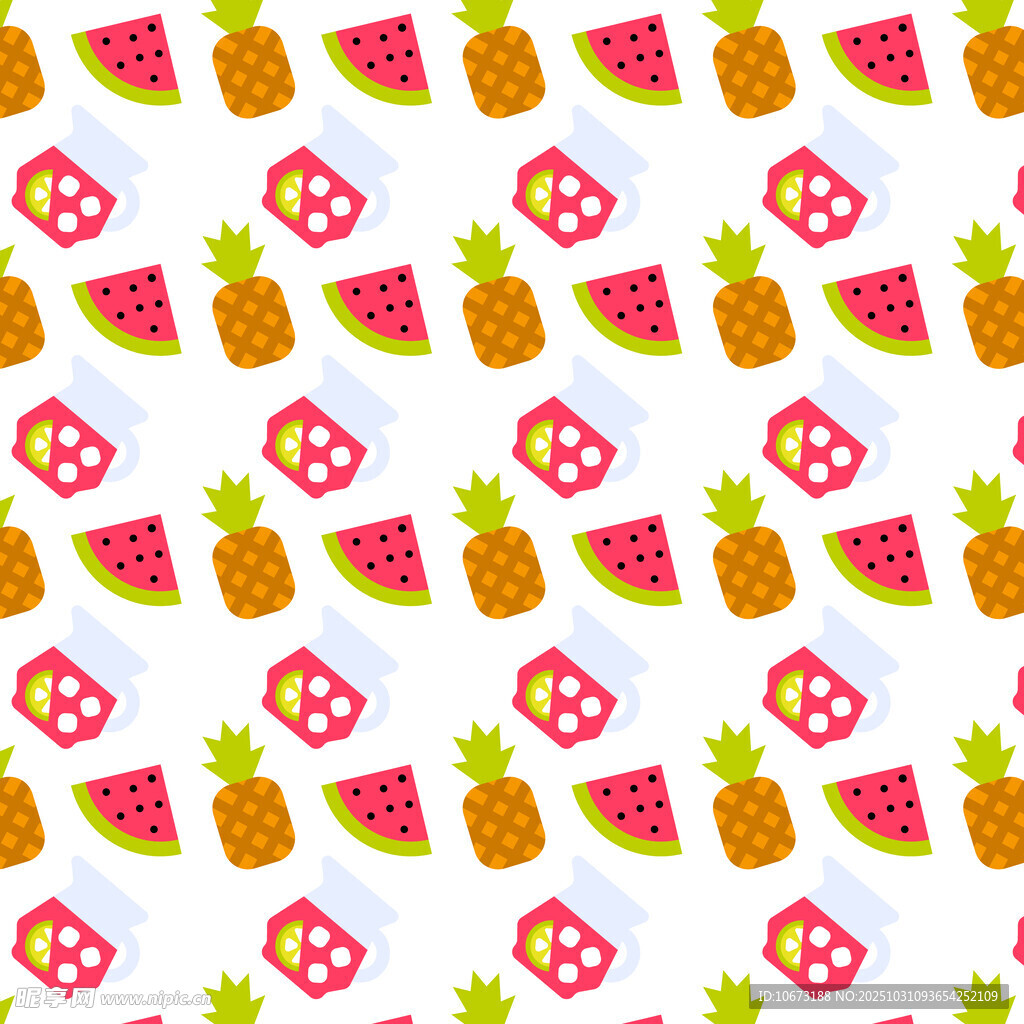 水果图案无缝背景图