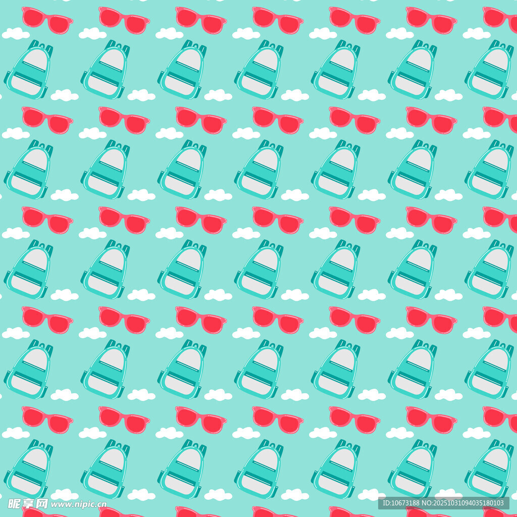 蓝底红蝴蝶结图案背景