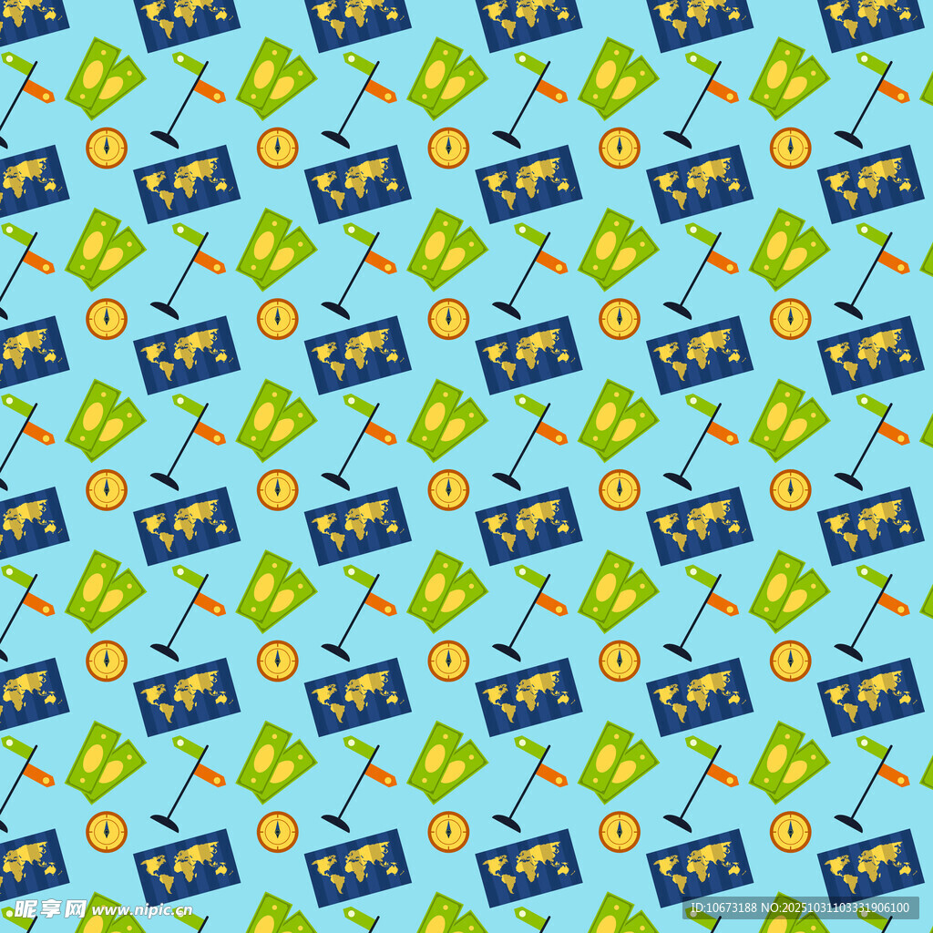 卡通风格工具图案背景