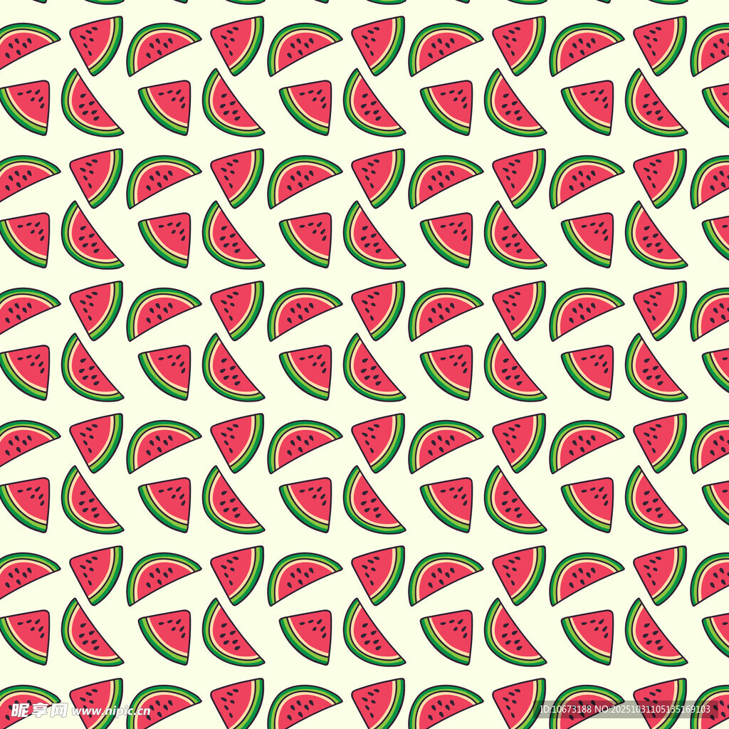 西瓜图案无缝背景纹理