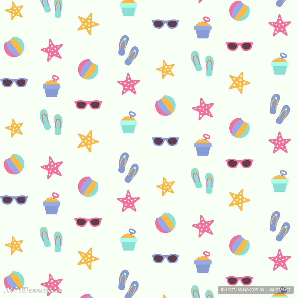 多彩卡通图案背景设计