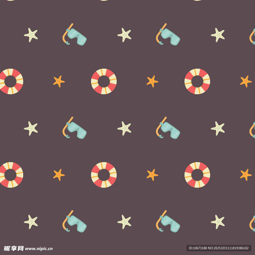 海洋主题图案装饰元素