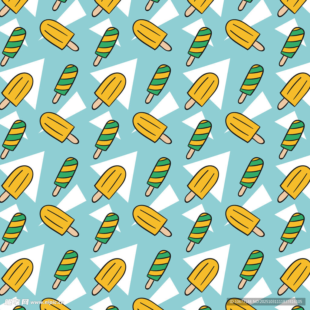 夏日冰淇淋图案背景
