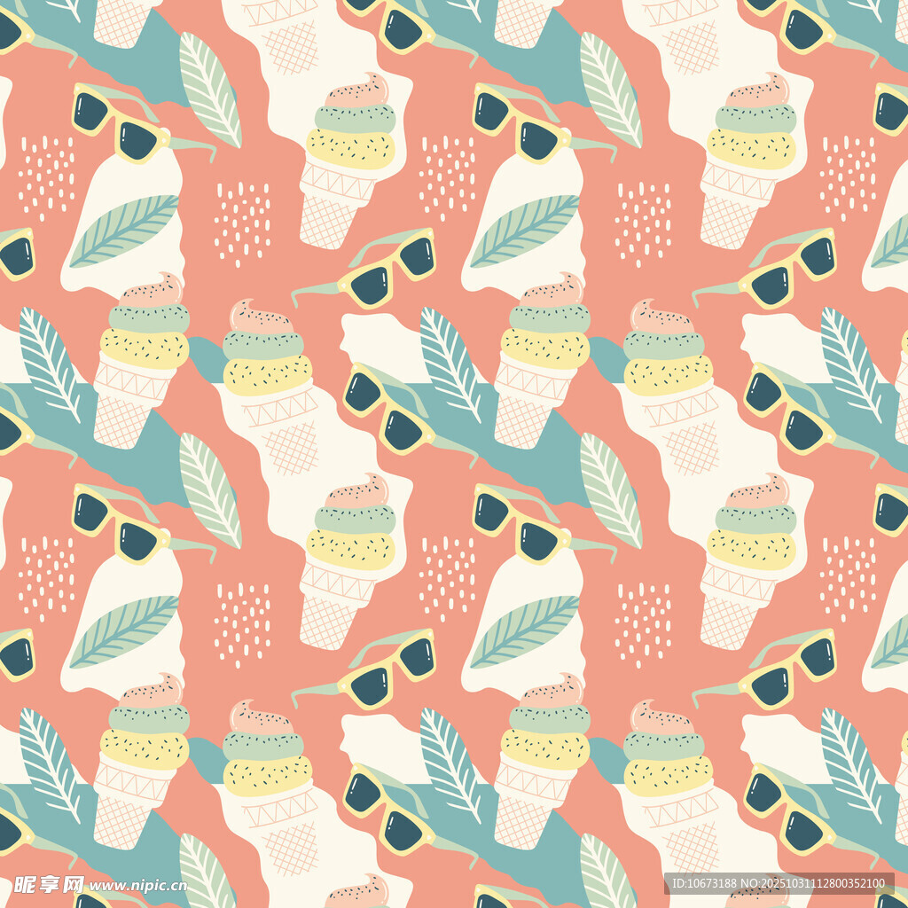 水果图案的多彩背景纹理