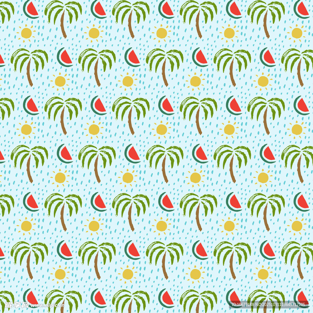 夏日热带风情图案