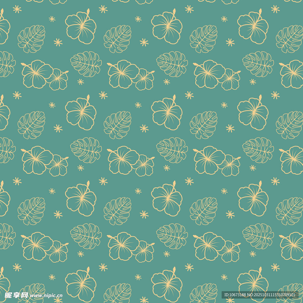 清新绿底几何图案纹理