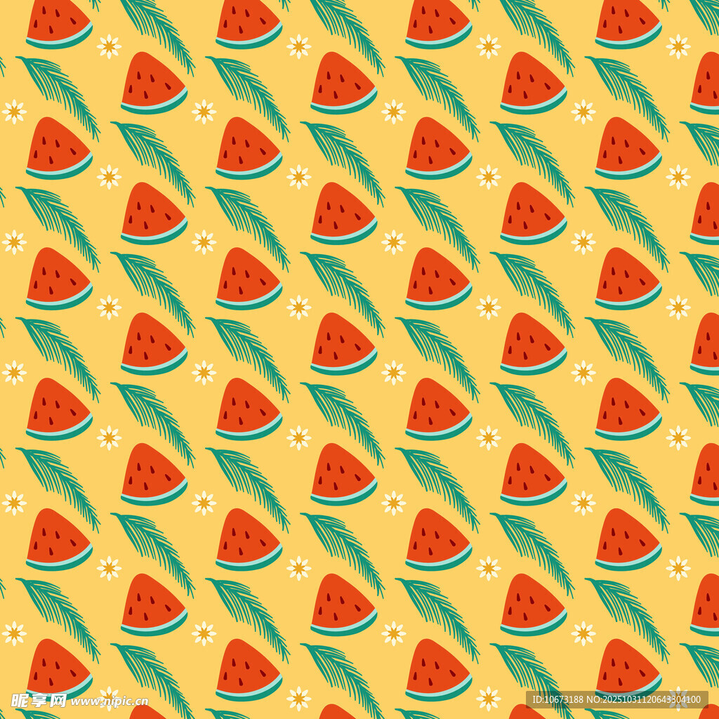 西瓜图案背景纹理设计