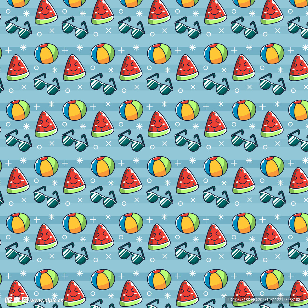 西瓜音符图案背景纹理