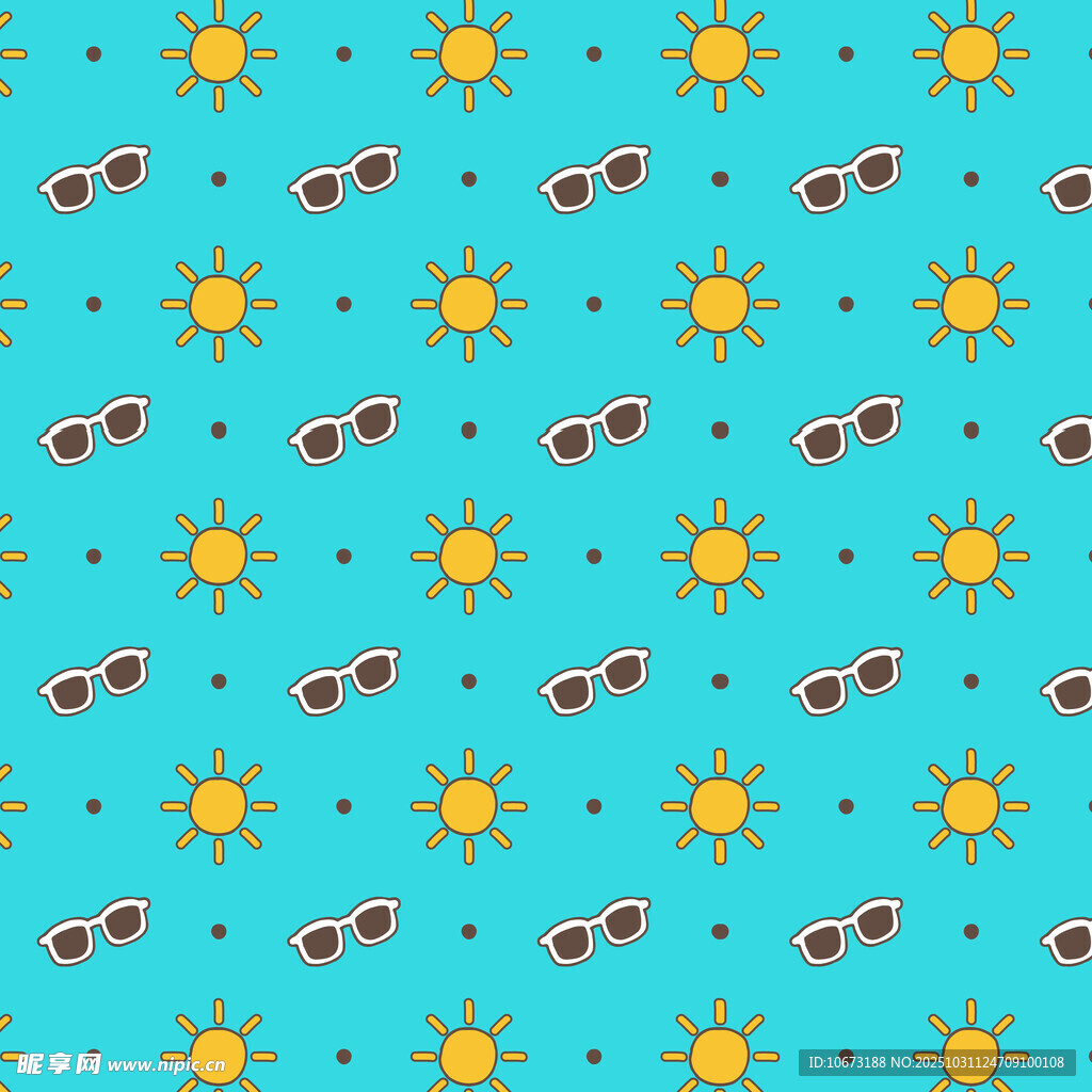 蓝色背景太阳眼镜图案