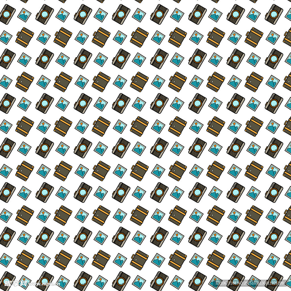 卡通风格饮料图案无缝背景