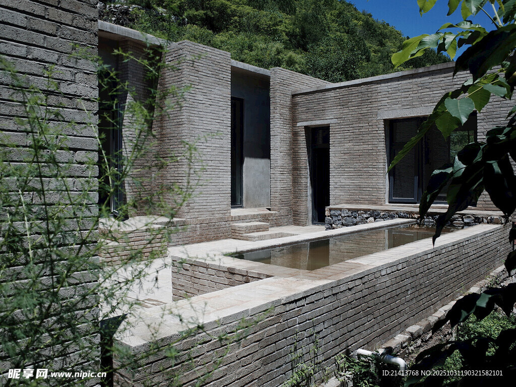 山间现代风建筑景观