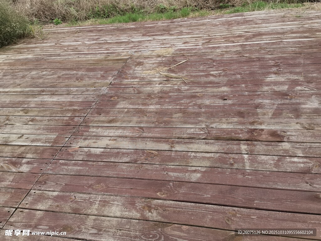 老旧木质地面纹理特写