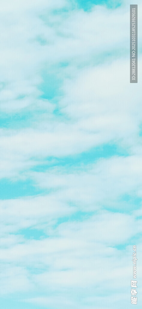 梦幻浅蓝色天空云朵背景