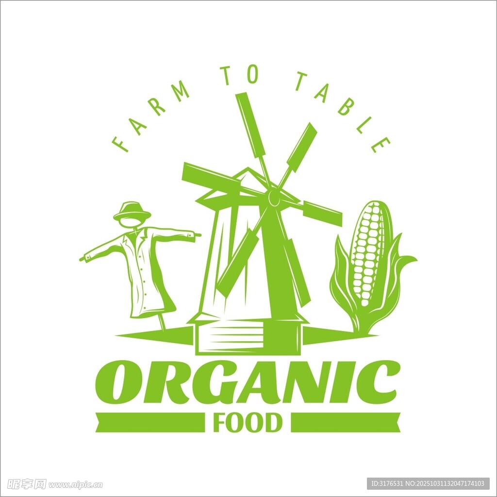 有机食品标志设计元素