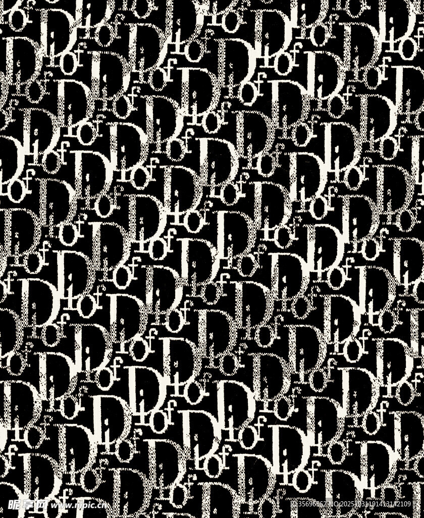 迪奥经典字母图案纹理